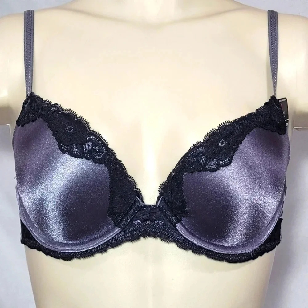 34C Maidenform 5103‎ Self Expressions Custom Lift UW Bra Gray NWT